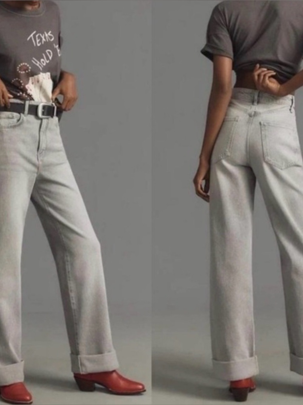 Pilcro Gray Women's Flare Jeans